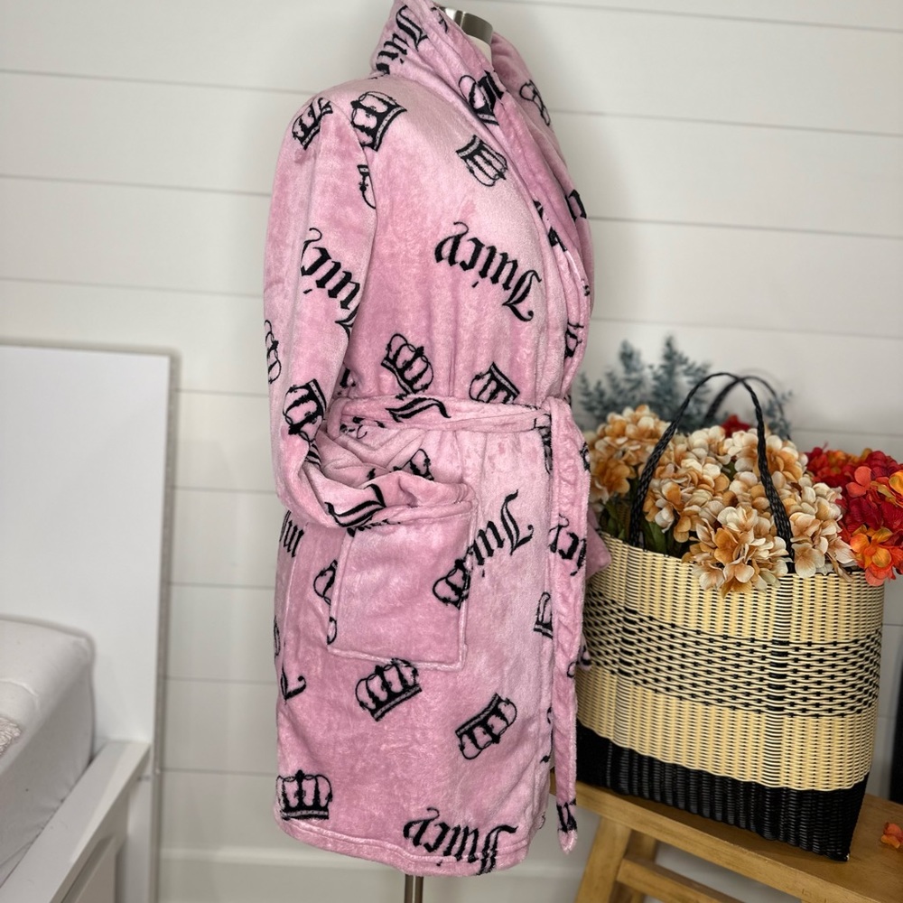 Juicy couture velour pink mauve lavender robe lush luxe intimate gift - Picture 3 of 10